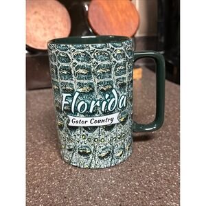 Americaware Florida Gator Country Alligator Skin Print Coffee Mug Green 2019